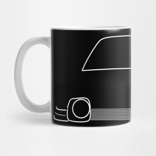 AMC Pacer 1970s American classic car white outline graphic Mug